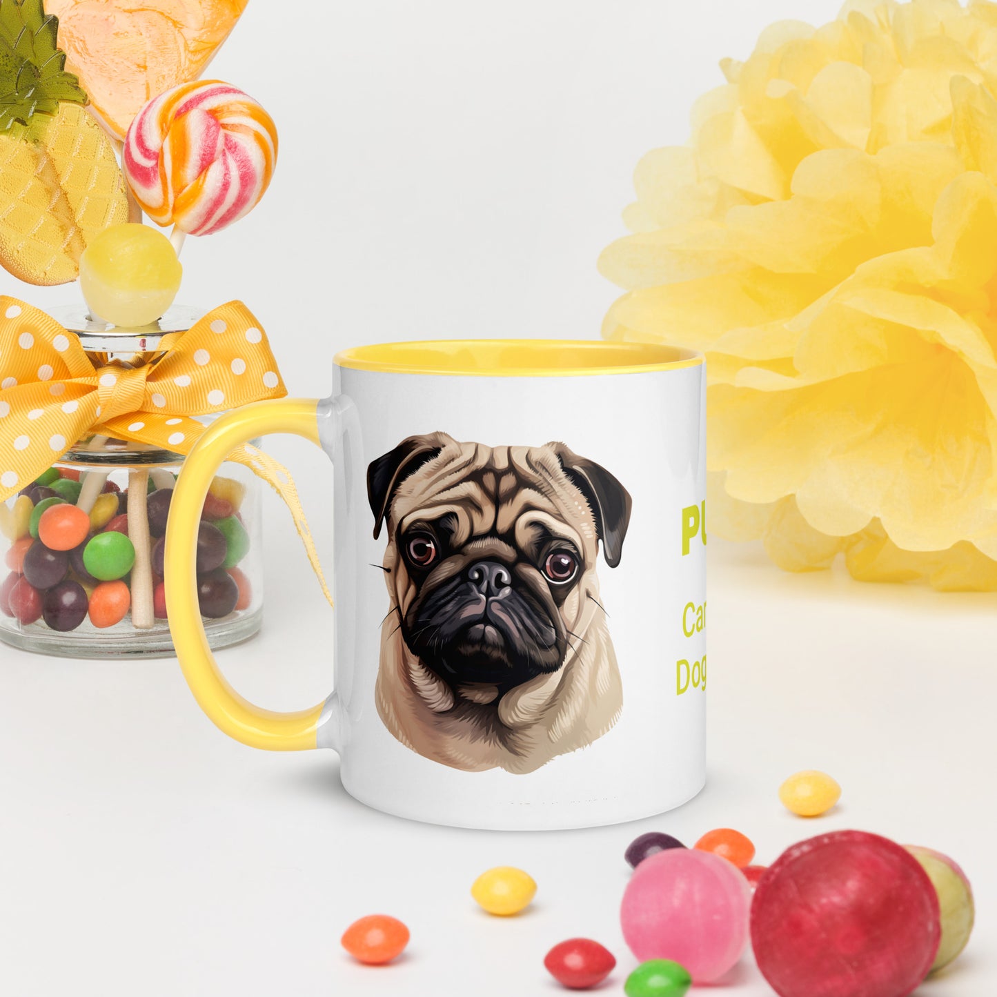 Taza MUG 11 oz PUG color interior + Envio gratis