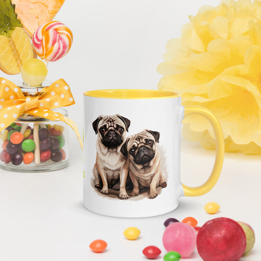 Taza MUG 11 oz PUG color interior + Envio gratis